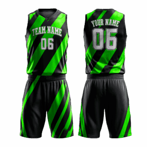 Custom basketball jersey and shorts