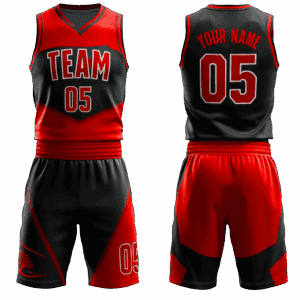 Practice basketball jersey and shorts