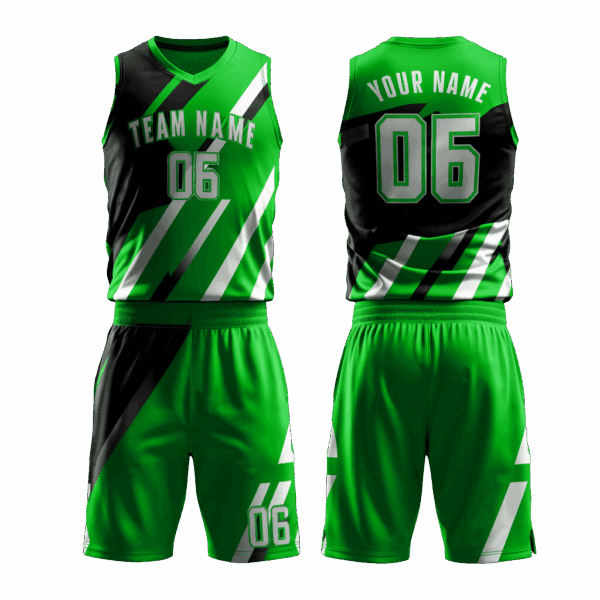 Sublimated basketball jersey and shorts