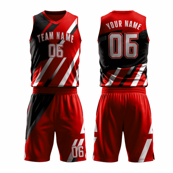 Sublimated basketball jersey and shorts