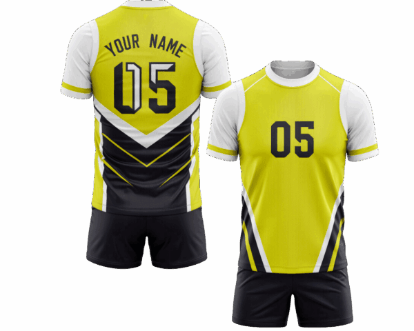 Custom rugby shorts with jersey