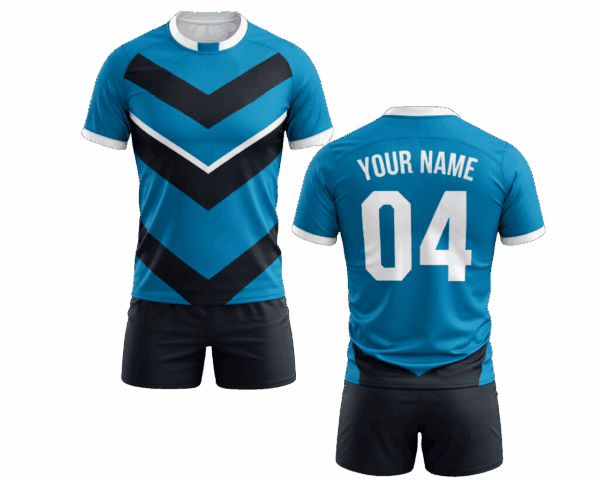 Custom rugby sportswear with shorts