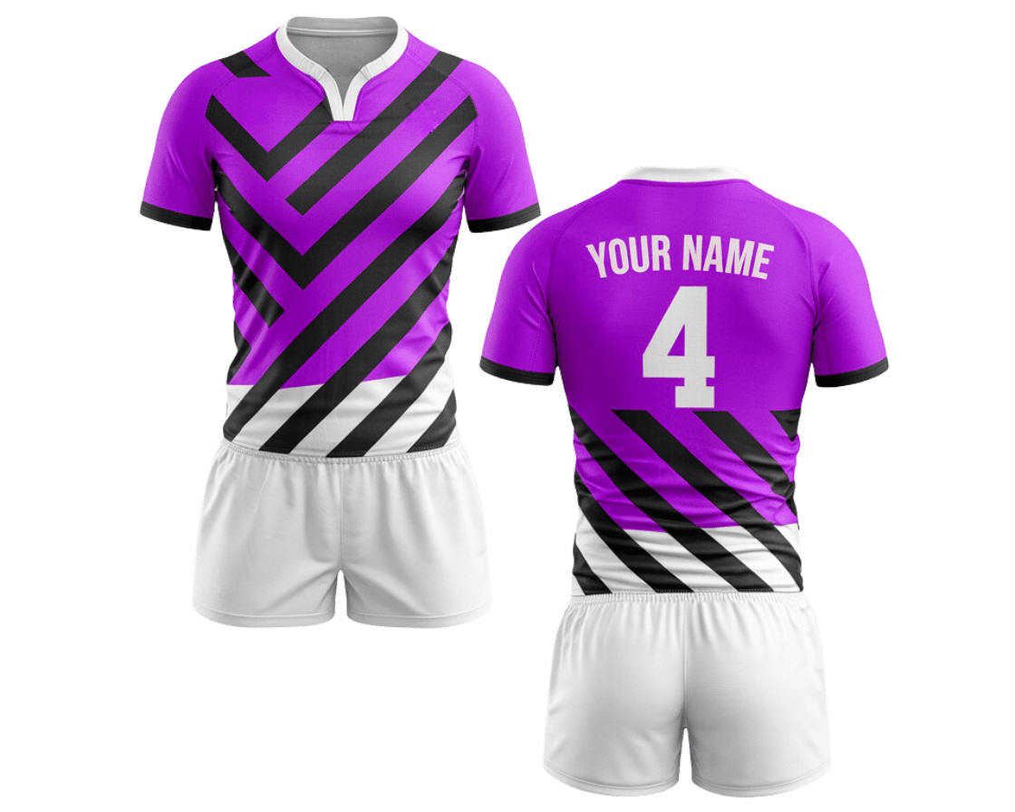 Professional rugby sportswear with shorts