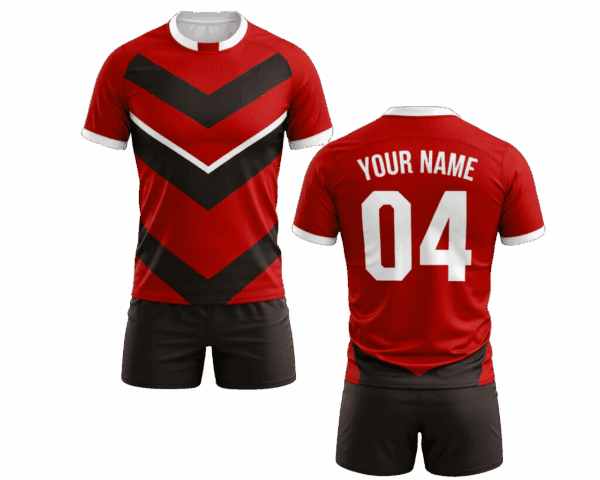 Custom rugby sportswear with shorts