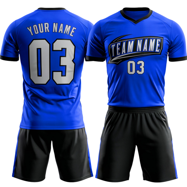 Custom soccer jersey and shorts