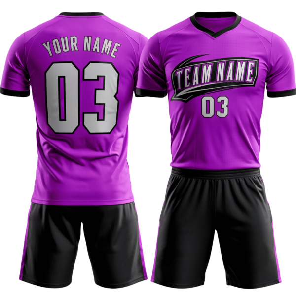 Custom soccer jersey and shorts