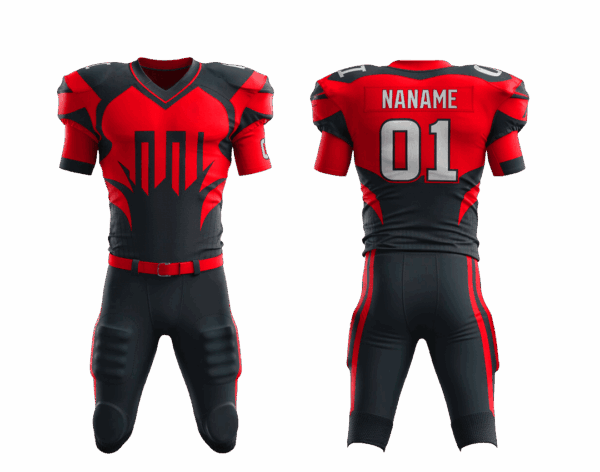 Custom American football jersey with shorts