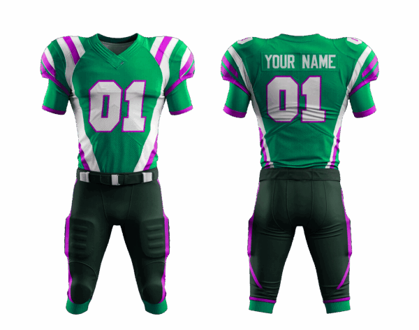 American football uniform with shorts