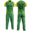 Personalized cricket jersey and shorts