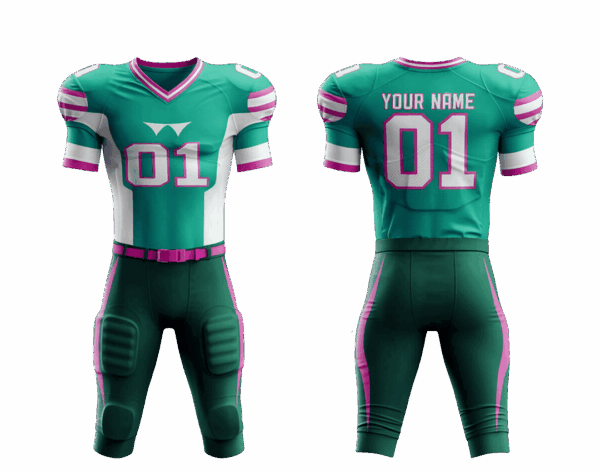 American football jersey and shorts