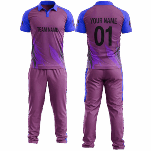 Personalized cricket jersey and shorts