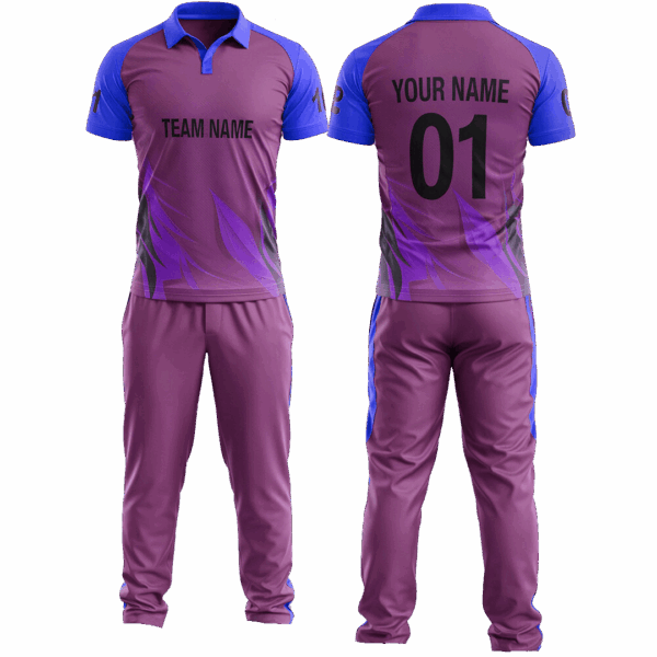 Personalized cricket jersey and shorts