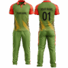 Personalized cricket jersey and shorts