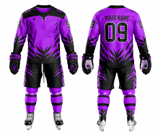 Ice hockey team jersey and shorts