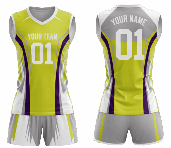 Custom volleyball jersey with shorts