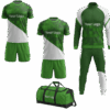 Soccer deal with 2 custom uniforms, track suit, and bag