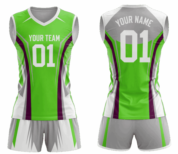 Custom volleyball jersey with shorts