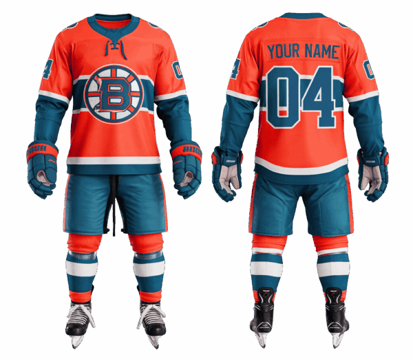 Custom ice hockey jersey and shorts