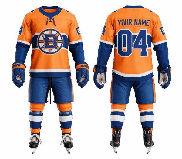 Custom ice hockey jersey and shorts