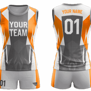 Sublimated volleyball jersey and shorts