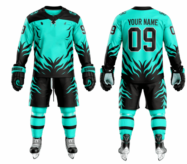 Ice hockey team jersey and shorts