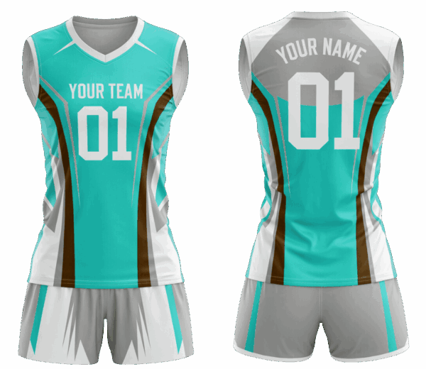 Custom volleyball jersey with shorts