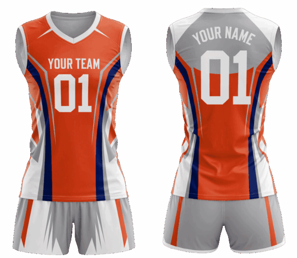 Custom volleyball jersey with shorts