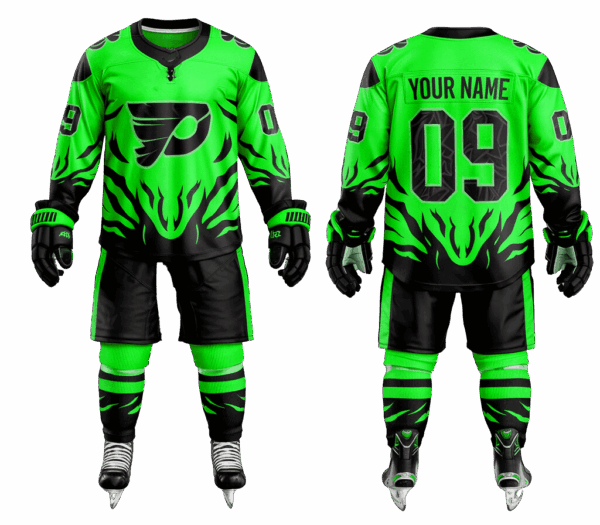 Custom sublimated hockey jersey and shorts