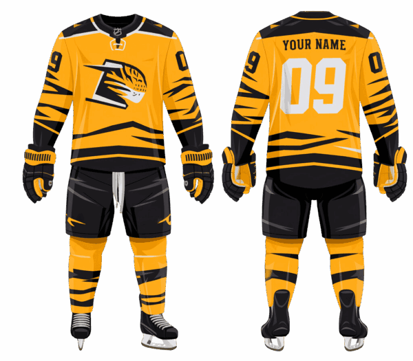 Custom ice hockey team jersey and shorts