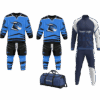 Custom ice hockey team deal with bag, track suit, and uniforms