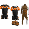 Custom rugby deal with bag, track suit, and rugby uniforms