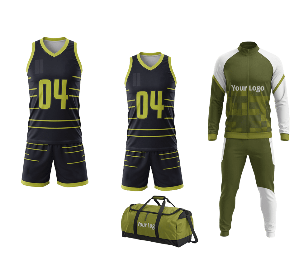 Lacrosse team package with custom bag, track suit, and uniforms