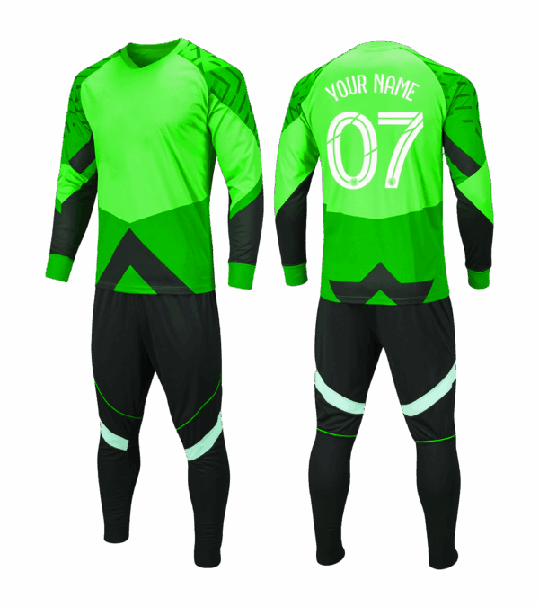 Goalie soccer shirt and shorts