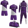 Soccer deal with 2 custom uniforms, track suit, and bag