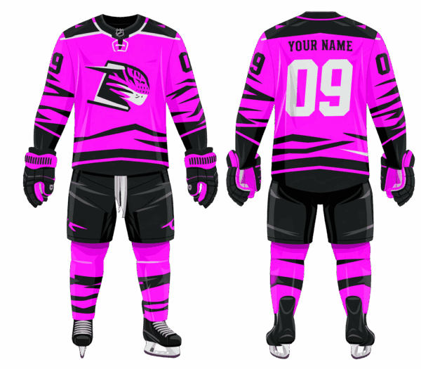 Custom ice hockey team jersey and shorts