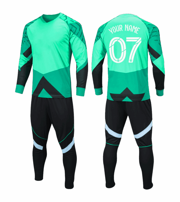 Goalie soccer shirt and shorts